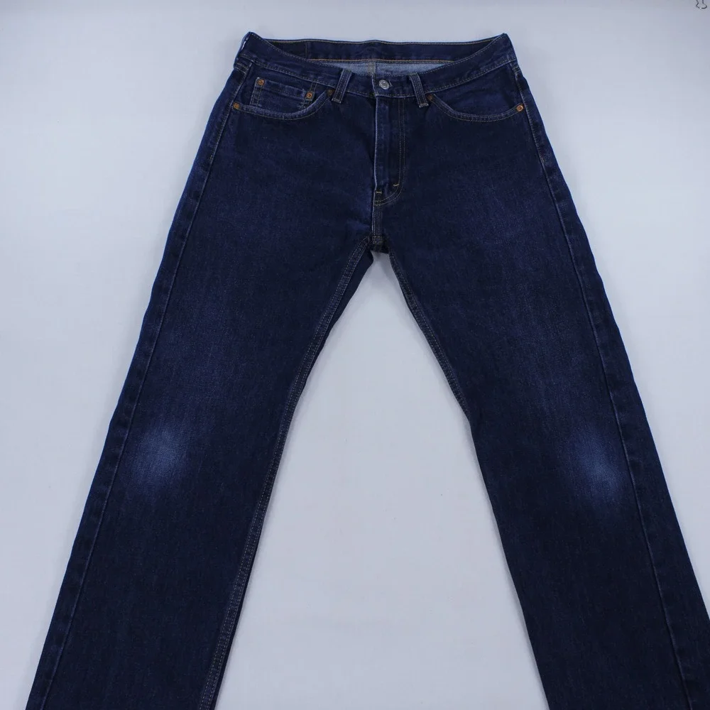 Levi's 505 Regular Fit Men's Jeans Size 32x30 Dark Wash Rinse Blue Denim
